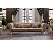 Диван Прадо (велюр серо-бежевый)