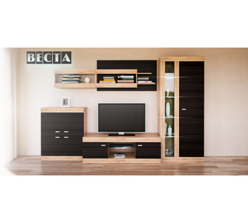 Настенная полка в гостиную Веста МН-130-07