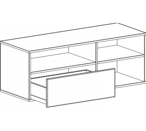Тумба под телевизор Кёльн-1220 (высокая) Белый Аляска