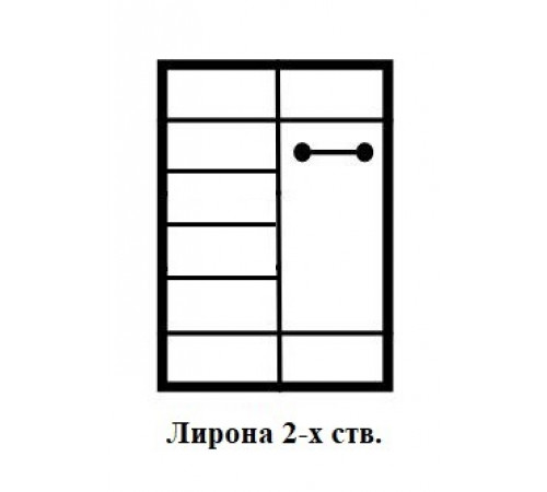 Двухстворчатый шкаф для одежды Лирона MUR-103-05 st