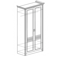 Двухдверный шкаф для одежды Орлеан 835 ясень белый