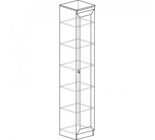 Шкаф витрина для посуды Инна 602 светлый